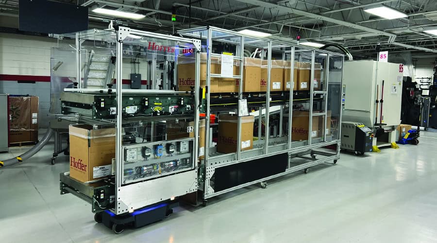 Automated robot in warehouse